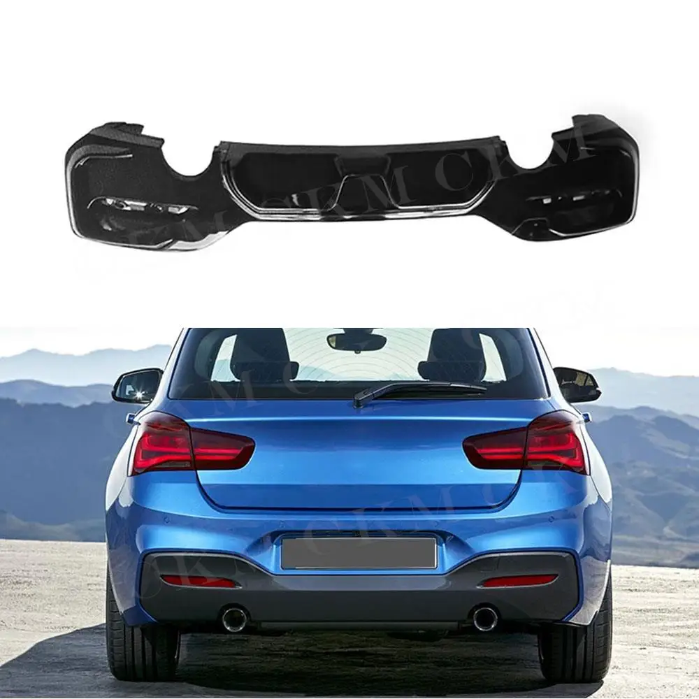 

for BMW 1 Series F20 M Sport M135i M140i 2015 2016 2017 2018 Gloss Black Rear Bumper Diffuser Lip Rear Bumper Lip O-O / OO-OO