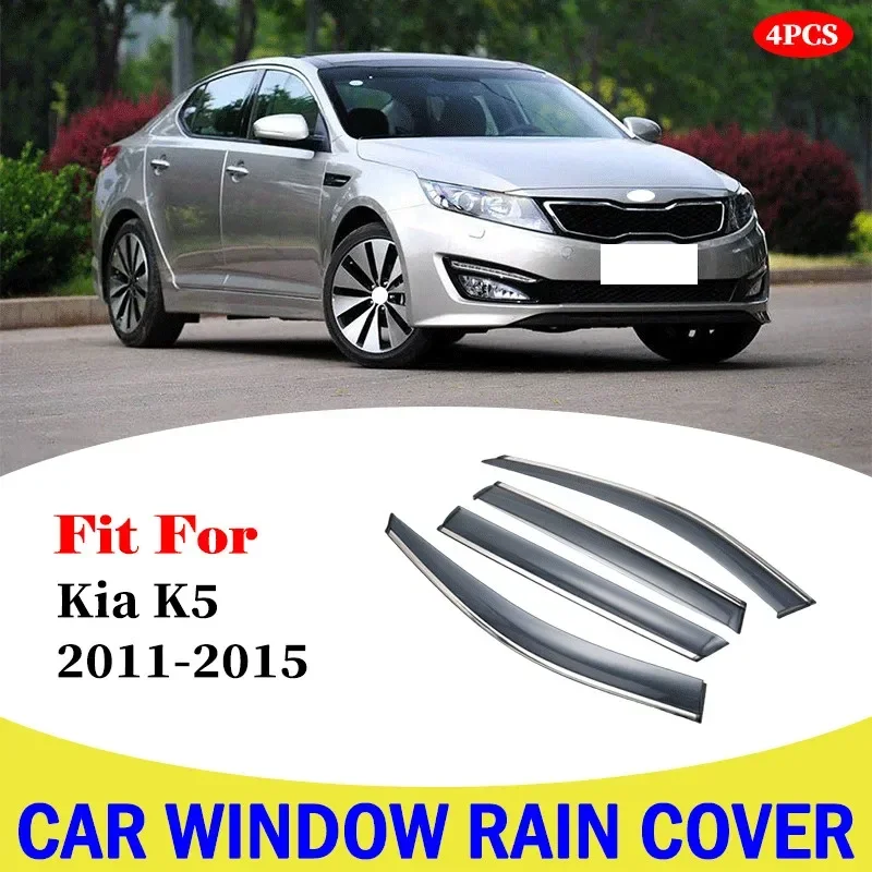 

For Kia K5 2011-2015 Window Visor Car Rain Shield Awning Trim Cover Side Window Deflector Door Rain Sun Shield Accessories