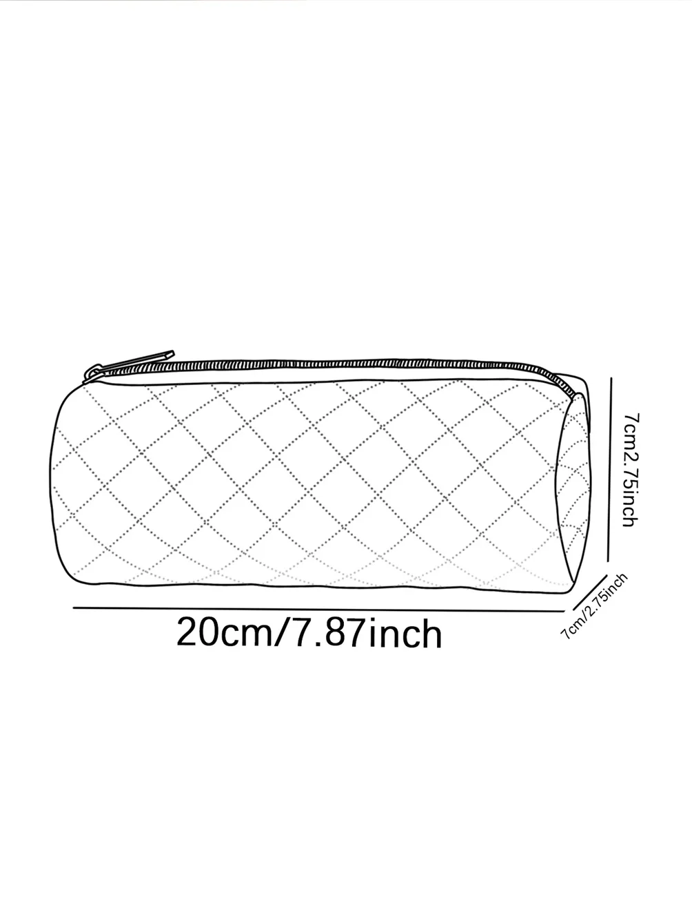 London Landmark Print Quilted Cylindrical Pencil Case, Zipper Stationery Pouch For Student School Supplies view 6