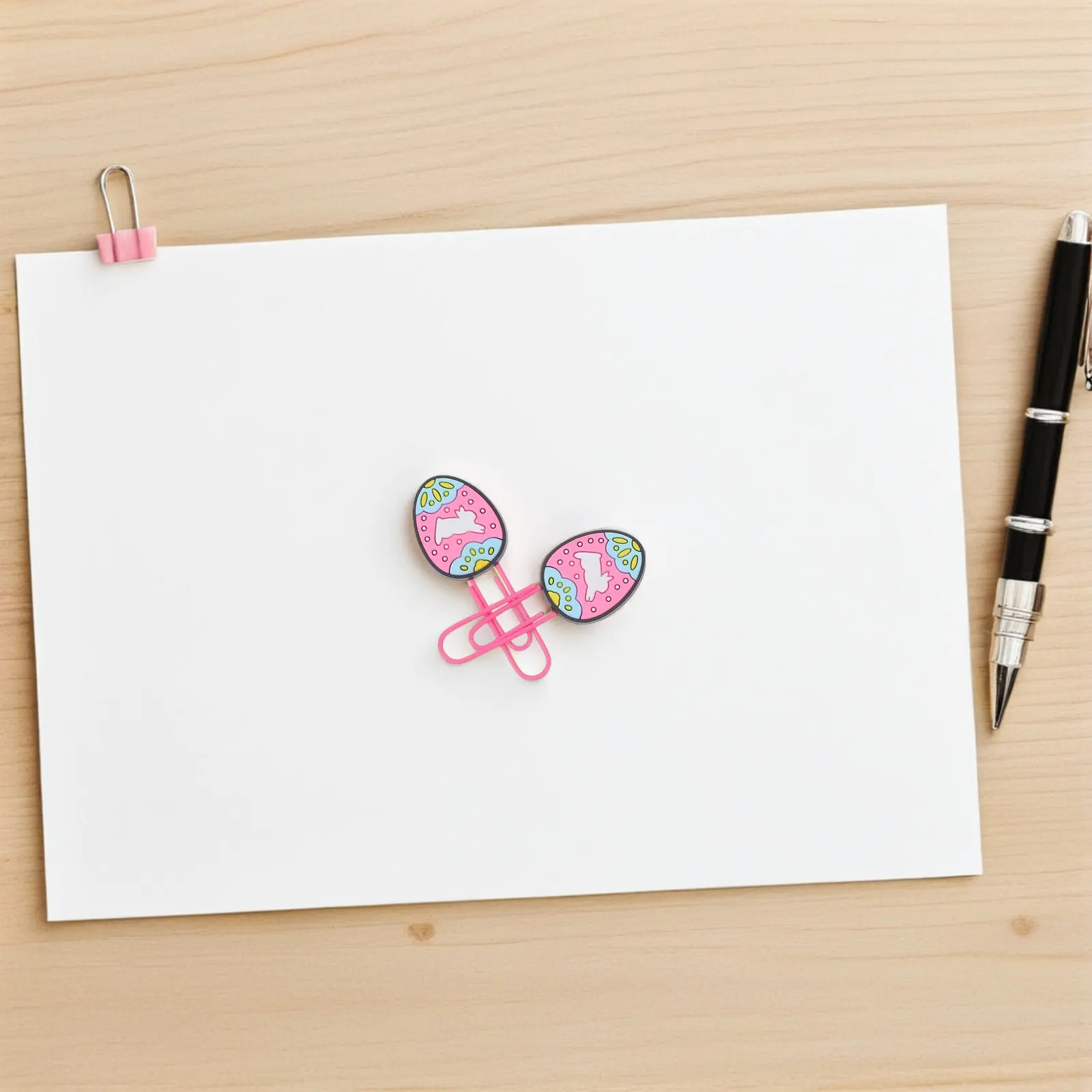 

30Pcs Easter Paperclips Set Bunny Carrot Egg Shape Cute Paper Clips Rabbit Memo Clip Holder Decorative Bookmark Clips for Desk