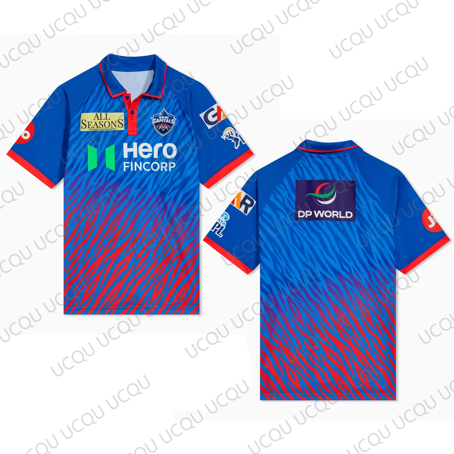 2026 Klassisches Schnelltrocknendes Allwetter-IPL-DC-Delhi-Capitals-Krikettteam-Trikot Freizeit-Sport-T-Shirt für Erwachsene/Kinder