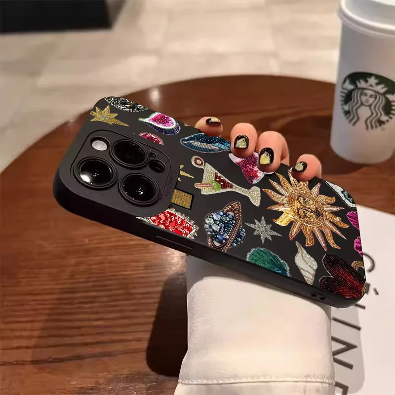 Fashion Black Collage Pattern Eye Design Phone Case for Oppo Reno12 Reno10 Reno8 Reno7 Reno6 Reno 5 4 Z F T Pro Plus 4G 5G Cover