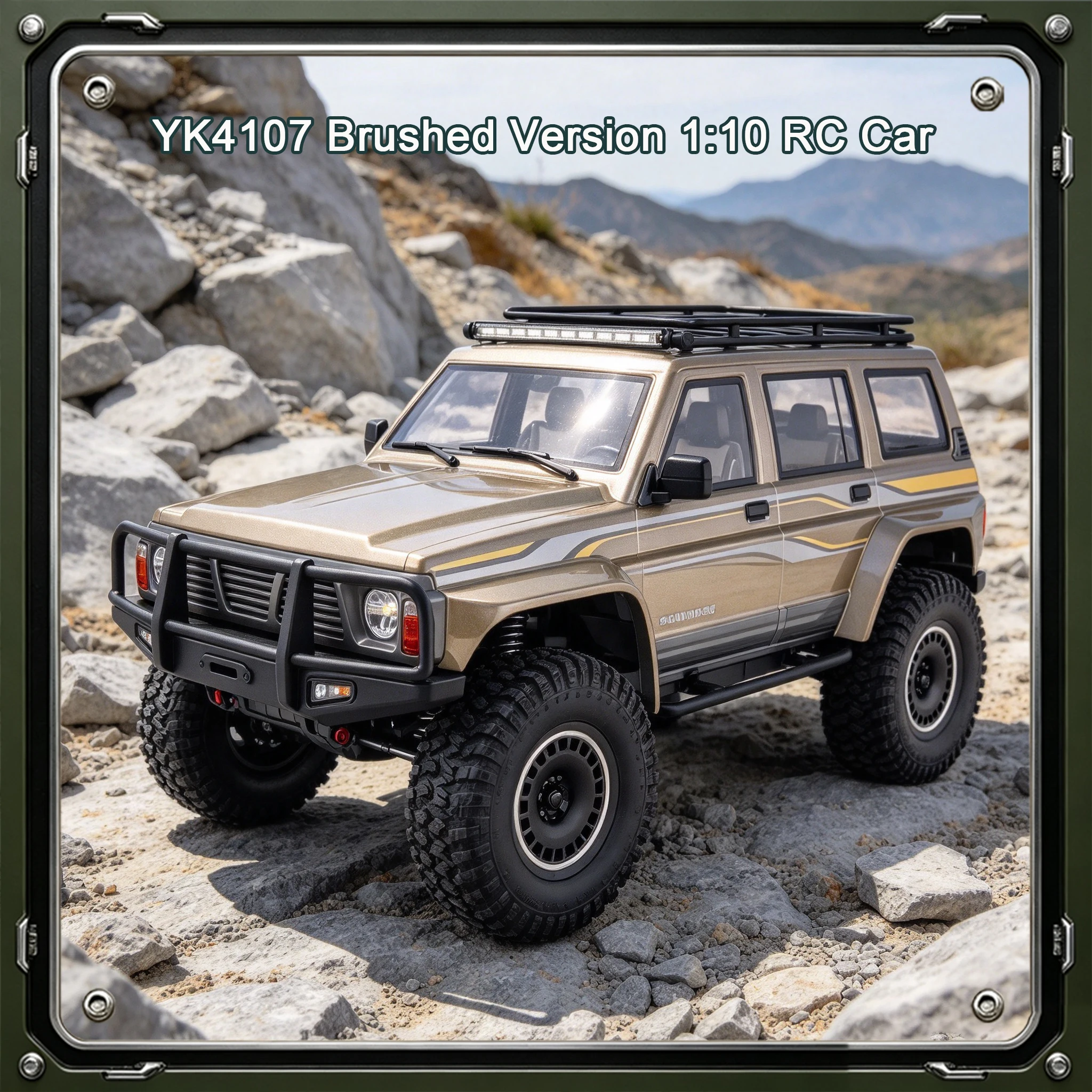 tutumall YK4107 1/10 RC Crawler Electric 4WD Off Road Truck Simulated Nissan Patrol Y60 Dual Speed Differential Lock RC Car