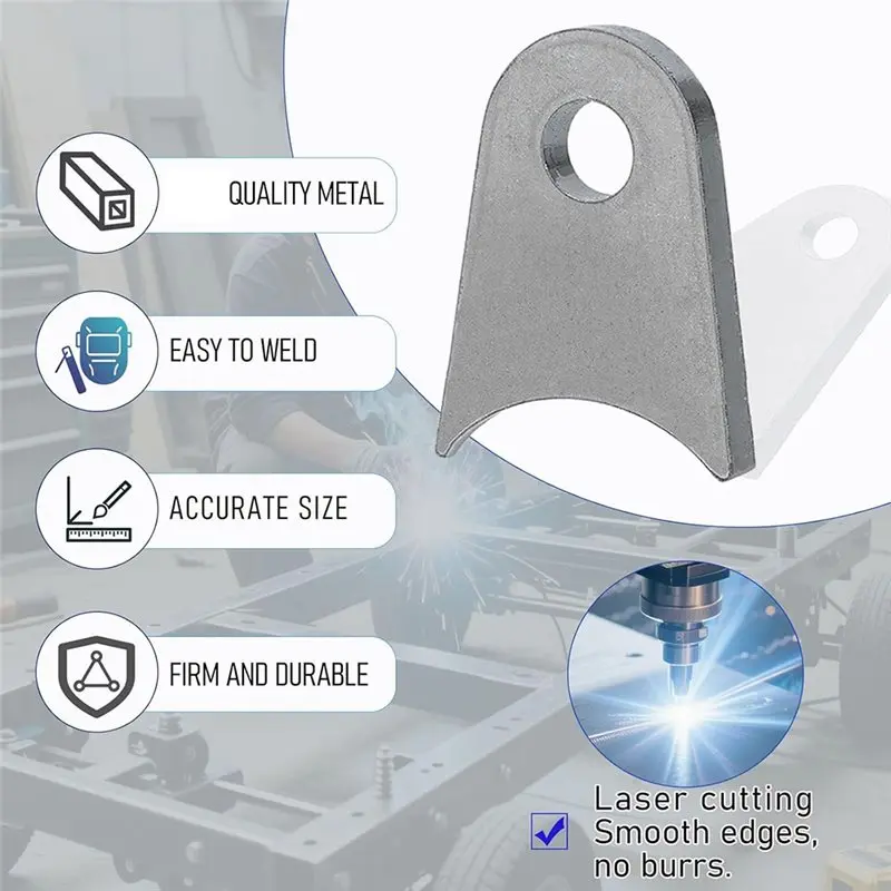 JHD Universal Weld On Tabs Axle Mount With 1/2