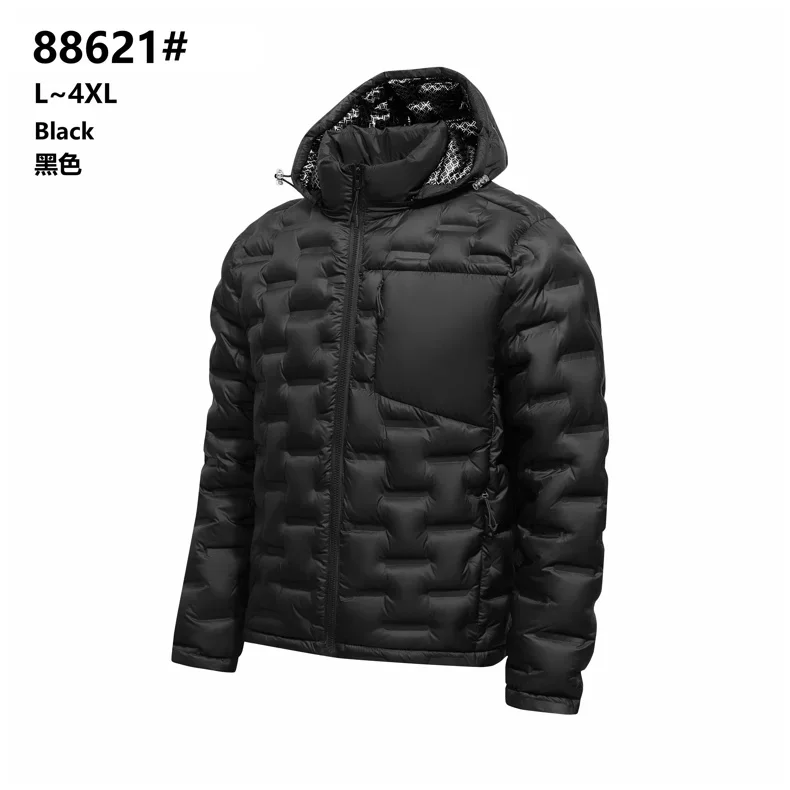 Brand Graphene Self-heating Puffer Jacket Men Windproof Pleated Padded Jackets Man Classical Warm Winter Down Coat Male Parkas