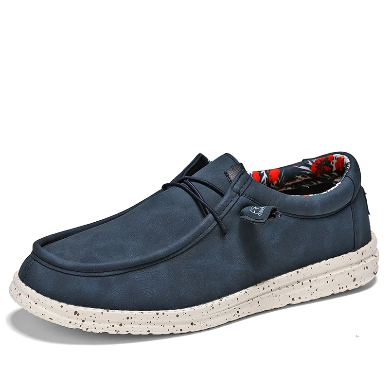 Paux Suede Men Casual Canvas Shoes Spring Autumn Flats Loafers Slip on Non Slip Male Soft Moccasins Sneakers Gig Size