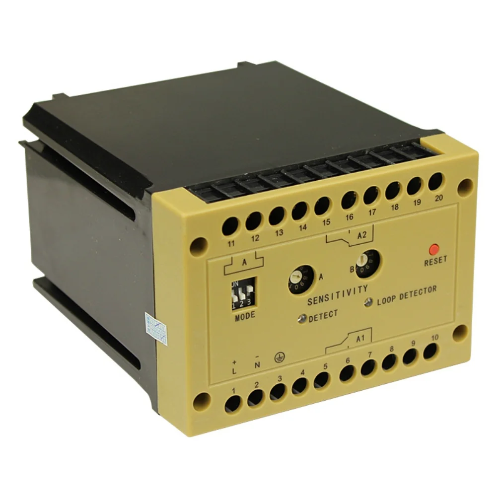 Caminhão de grau industrial 220v ac com fio detector de veículo de loop de canal único 220d detector de veículo de canal único de nível industrial