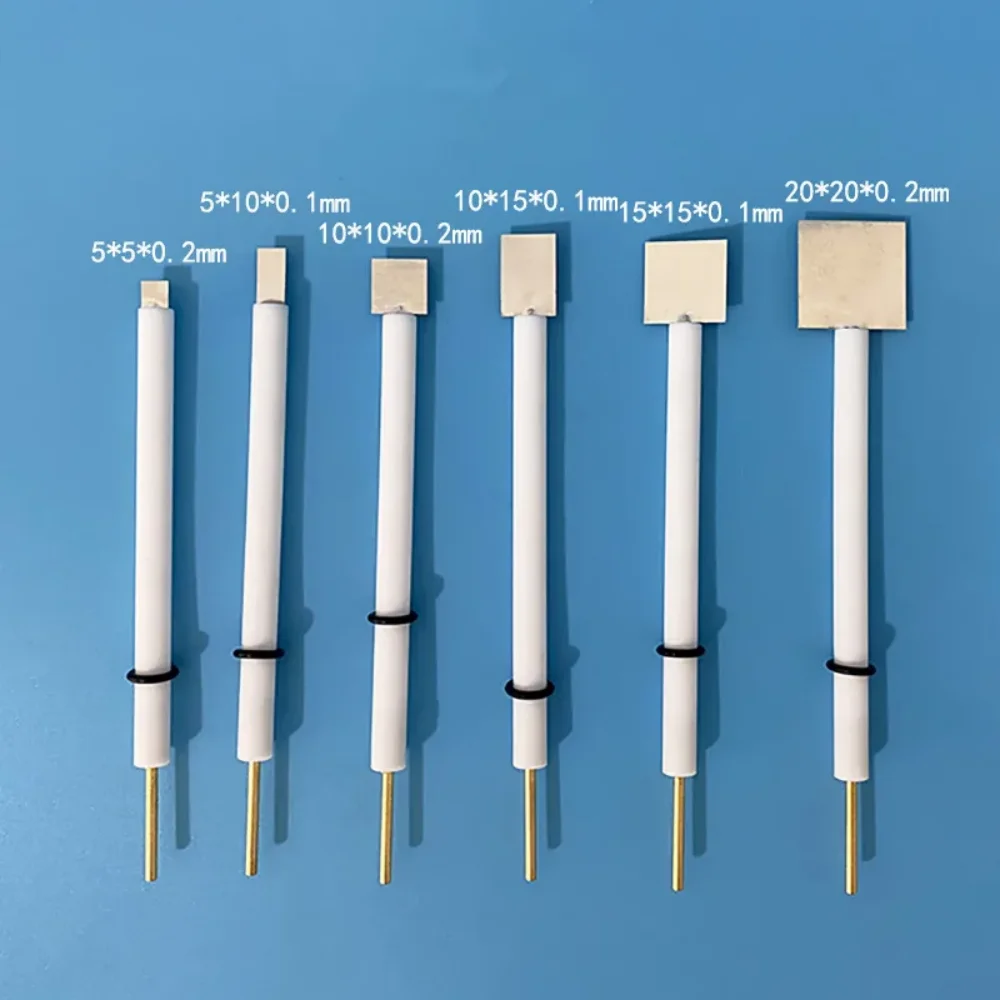 Auxiliary Electrode, Platinum Electrode. Counter Electrode, It Is Specified That 10 * 10 * 0.1mm, Platinum Purity Is 99.99%