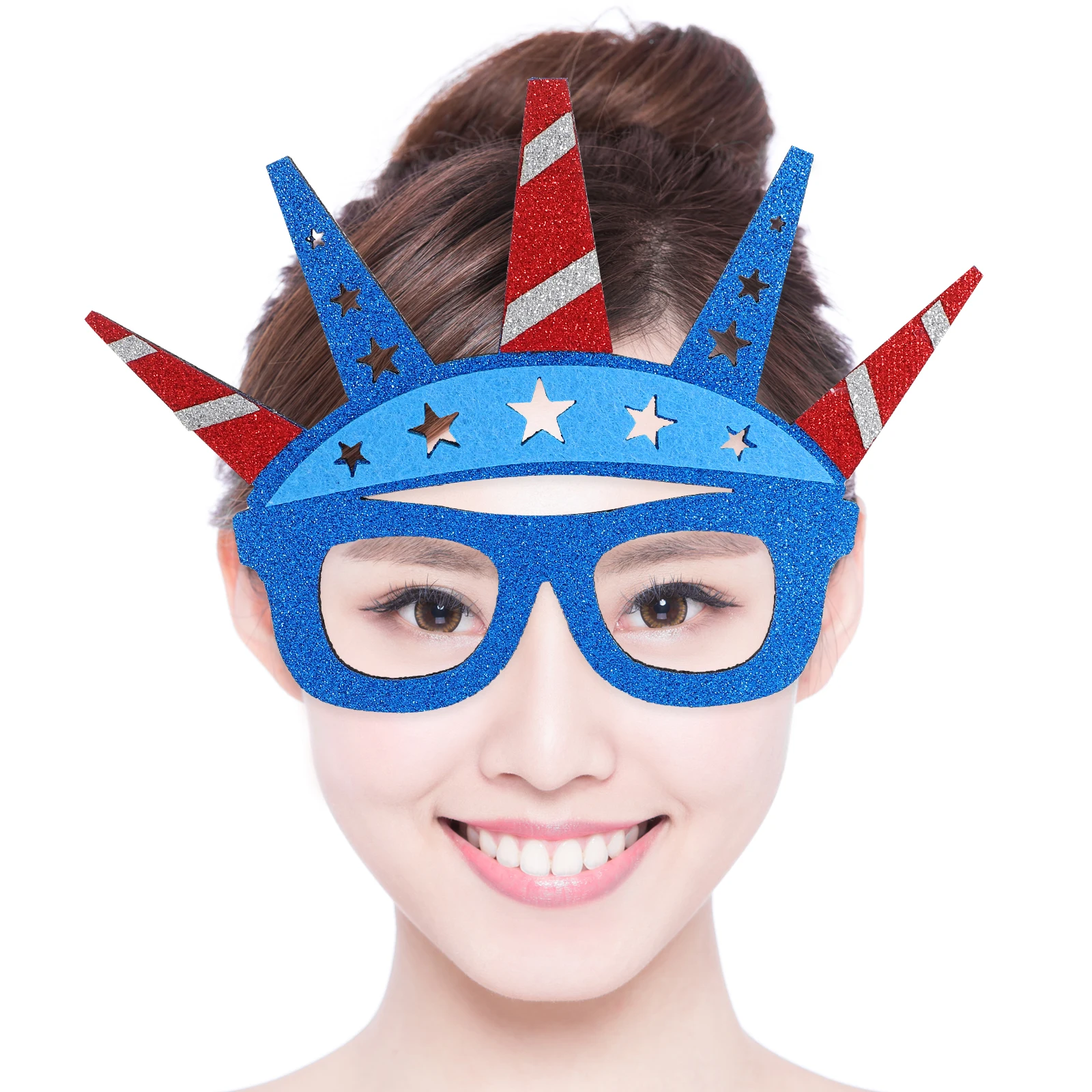 

3 Pcs Independence Day Glasses Sunglasses Graduation Party Make up Citizenship Decorations Funny Props Felt American