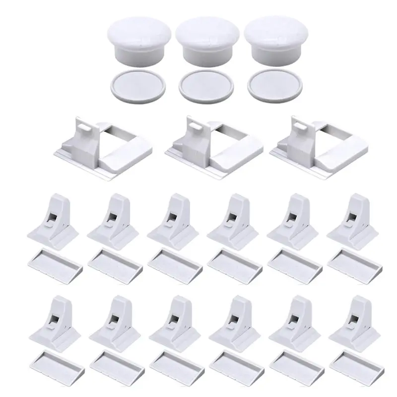

24-Hour Delivery Cabinet Latch Locks With Adhesive 12-Pack Child Safety Magnetic Cabinet Locks Baby-Proofing