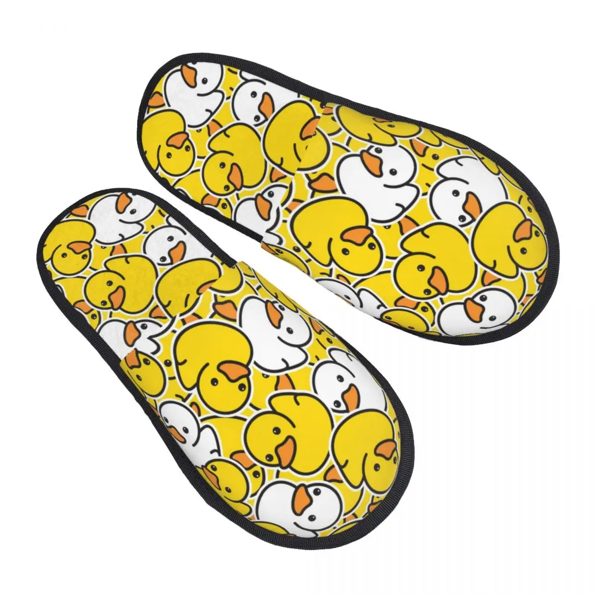 Furry Slippers Cute Duck Pattern Ducky Cartoon Accessories Household Fur Slippers Slides Bedroom Animal Soft Anti Slip Slides