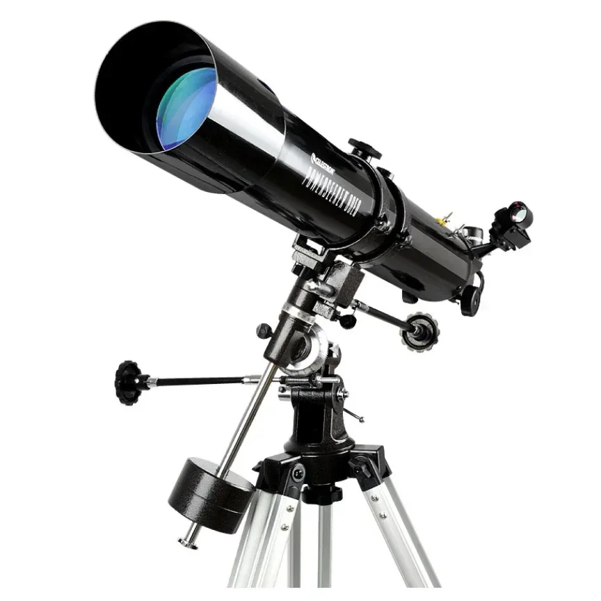 Teleskop Astronomi Powerseeker Teropong 80mm - 80EQ - Hitam