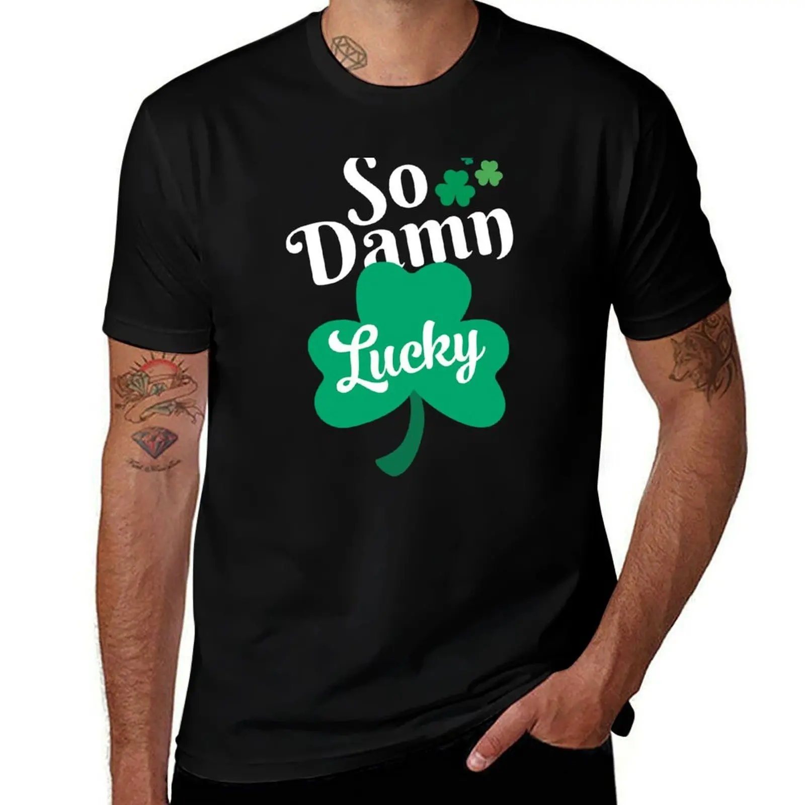 So Damn Lucky St Patricks Dave Matthews Gift DMB Lyrics Fun Dave Matthews T-Shirt Fashion Graphic Tee for Men T-Shirt