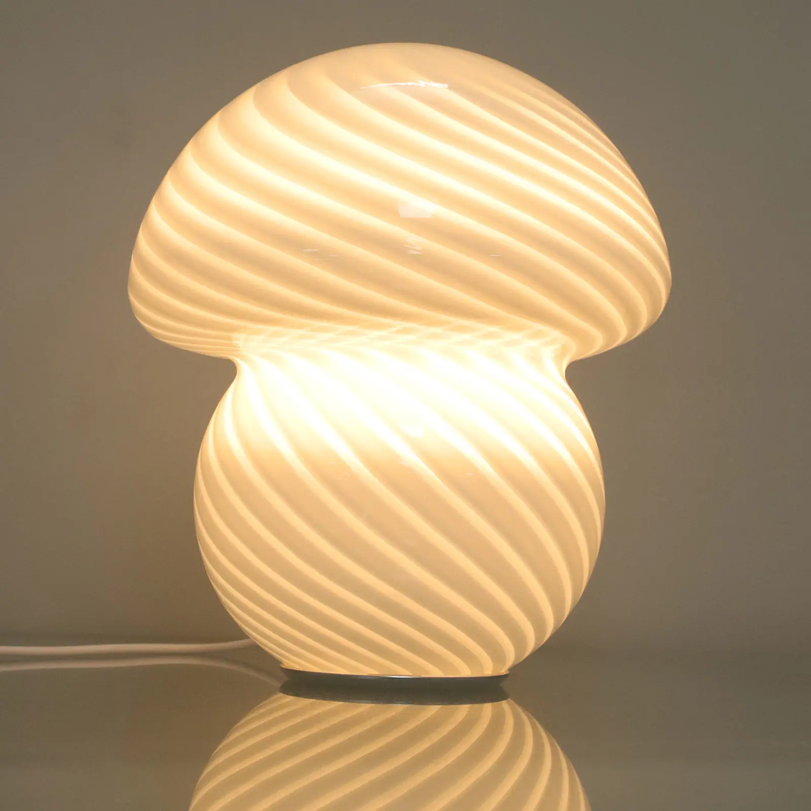 

Стильная стеклянная прикроватная лампа-грибок в современном ретро-дизайне с теплым диммируемым светом для спальни, кабинета, гостиной, декора интерьера