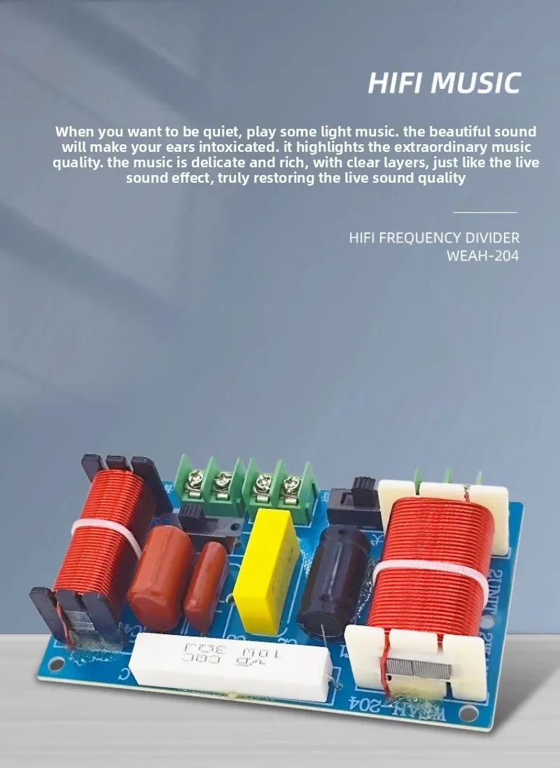 HiFi Audio-Frequenzweiche 2-Wege-Crossover für Regallautsprecher-Upgrade Hochwertiges Soundsystem 2 Stück/Set – Detail 4