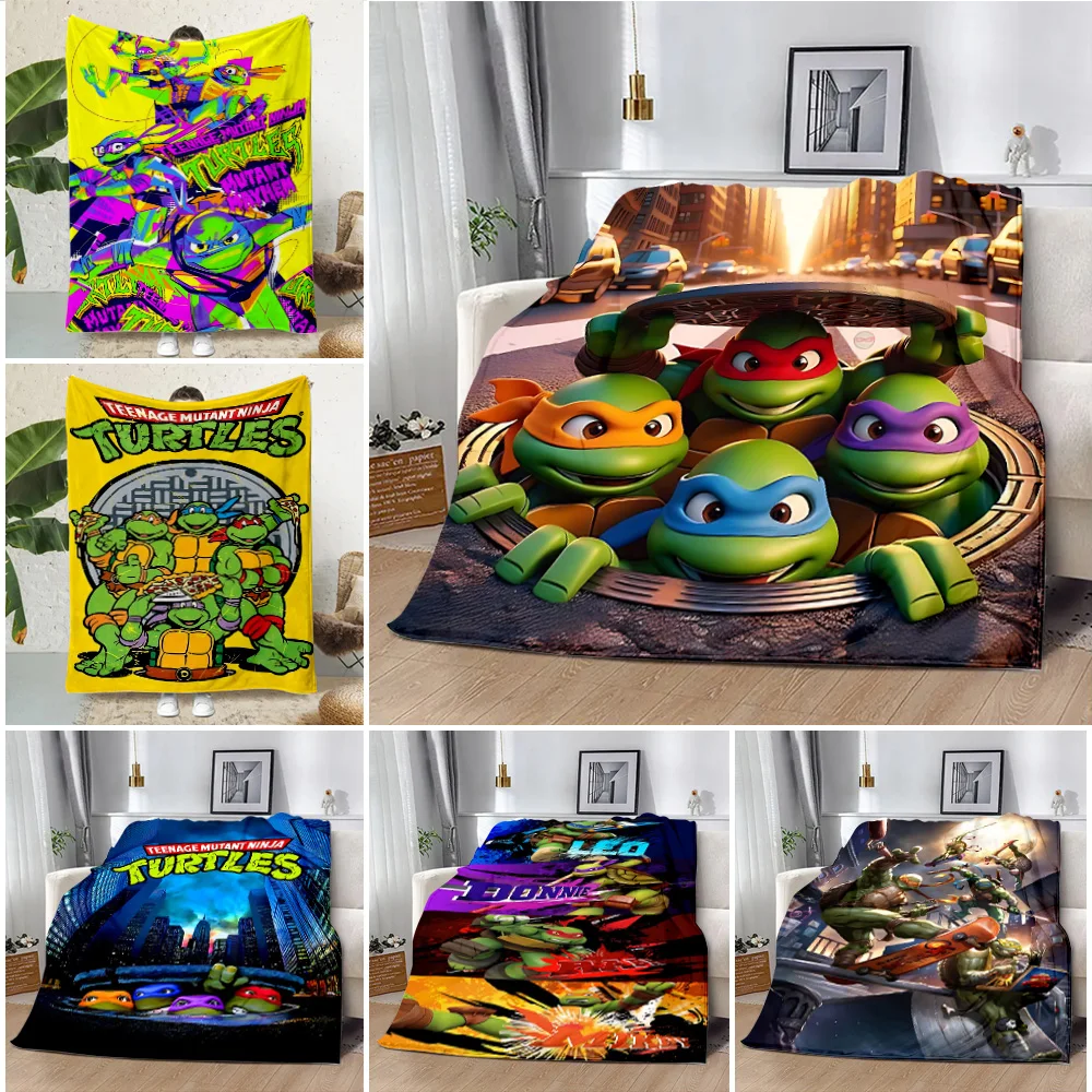 Teenage Mutant Ninja Turtles Printed Blanket Picnic Blankets Warm Blanket Soft and Comfortable Blanket Home Travel Birthday