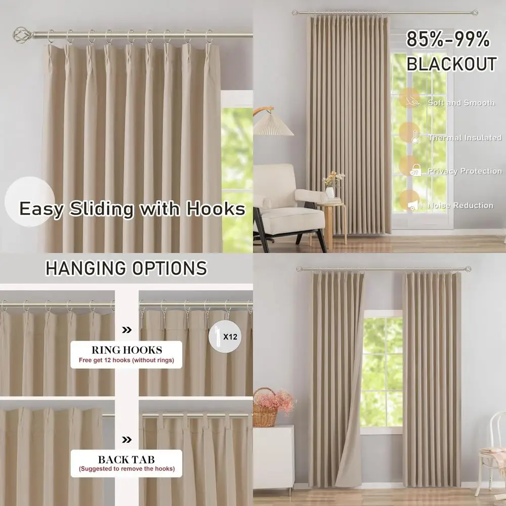 

Плиссированные плотные шторы цвета хаки с крючками, длина 94, теплоизоляционные, затемняющие панели для комнаты, 2 шт., ширина 40 шт. для гостиной