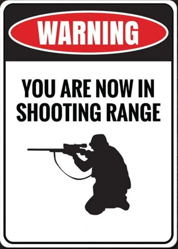 In Shooting Range, Warning Gun Owner, Signs, Dont Enter, Private Sign Decor, Room Metal Sign, Quality S