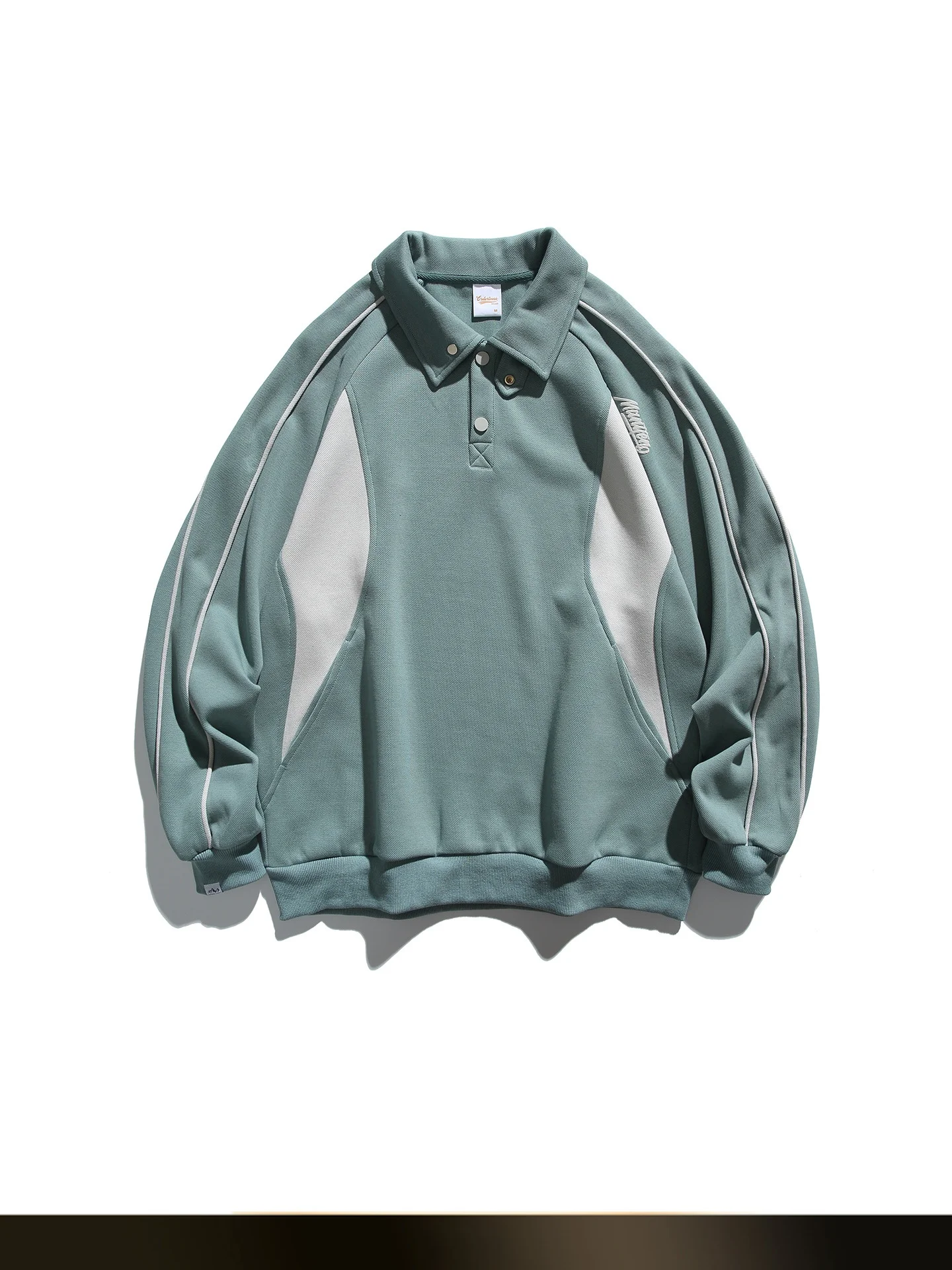 

NTED Retro Color Blo Long Sve irt Men's Loose Sports Sweatirt Autumn Season Youth Faion Cotton Polyester Blend