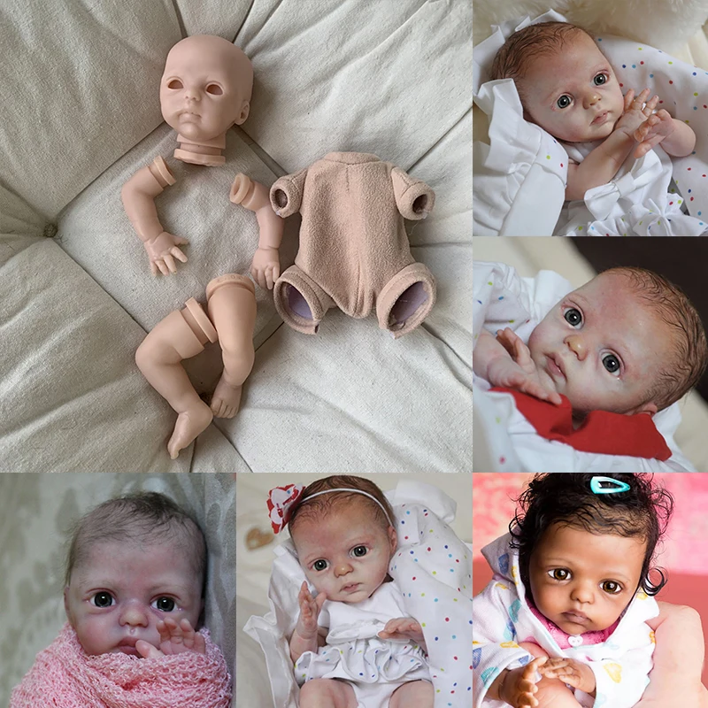 Unfinished Mini Reborn Doll Kit, DIY Peças em branco, Nessa Handy Doll, 10"