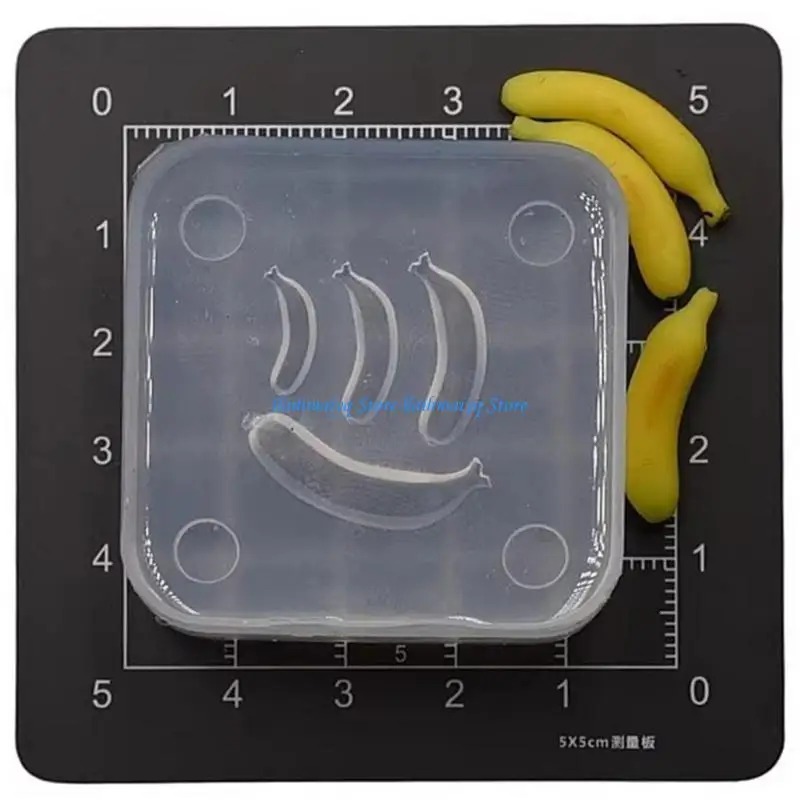 

573B Silicone Mould for Crafting Miniature Bananas for Hobbyists and Collectors