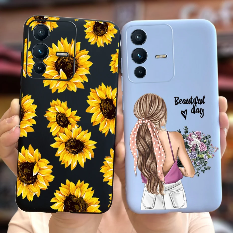 For Vivo V23 5G Case V2130 Cute Cartoon Girls Cover Silicone Soft TPU Phone Case For Vivo V23 Pro V2132 Back Cover VivoV23 Coque