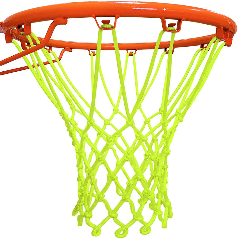 Luminous Basketball Net Nylon Thread Sports Hoop Mesh Basketball Net for 12 Loops Rim Outdoor Night Sport Dropship