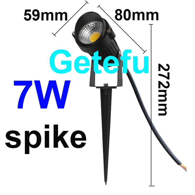 110V220V 12V Outdoor LED Garten Licht COB Led Rasen Lampe 7W 10W 12W Wasserdichte Spike garten LED Licht OutdoorLandscape Scheinwerfer – Detail 11