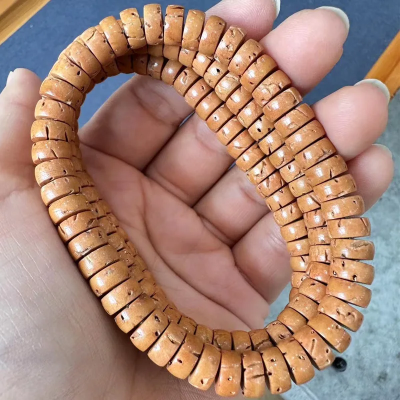 

Натуральный оливковый камень, полированный браслет-разделитель с одной петлей, простой браслет из буддийских бусин