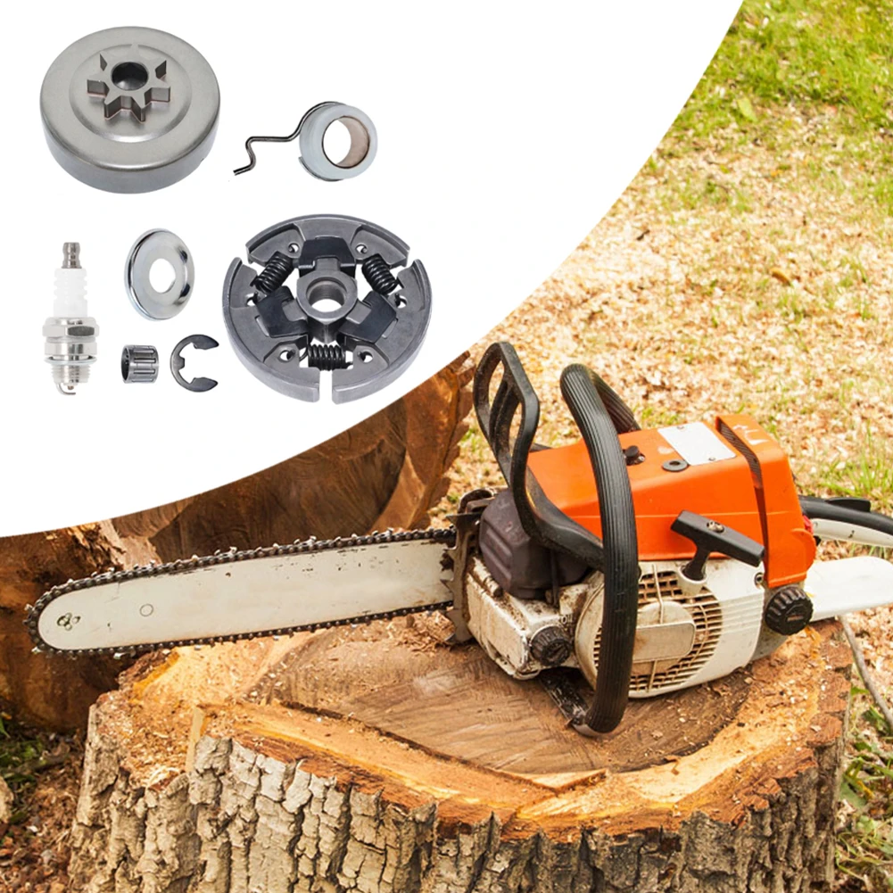 Chainsaw Clutch Drum Sprocket 3/8 Washer E-Clip Kit For MS017 MS018 MS170 MS180 Chainsaw Replace Spare Tool Part ﻿
