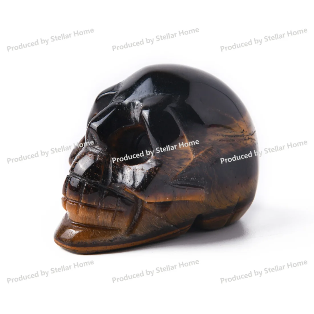 Natural Crystal Semi-Precious Stone Skull Gem Crafts Ornament Accessories Skull White Crystal Halloween