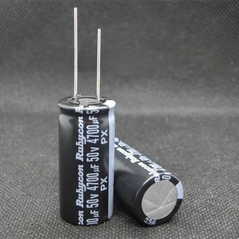 (1pcs) 50v4700uF PX RUBYCON 4700uf50v Through Hole Amplifier Audio Fever Filter Electrolytic Capacitor  fixed capacaitor 105°C