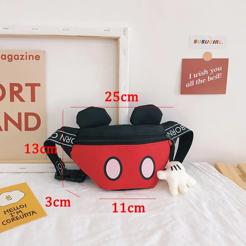 Disney Mickey Chest Bag Minnie Mouse Cartoon Cute Boys Girls Small Coin Makeup Storage Bags Women Kids Anime Shoulder Wallet