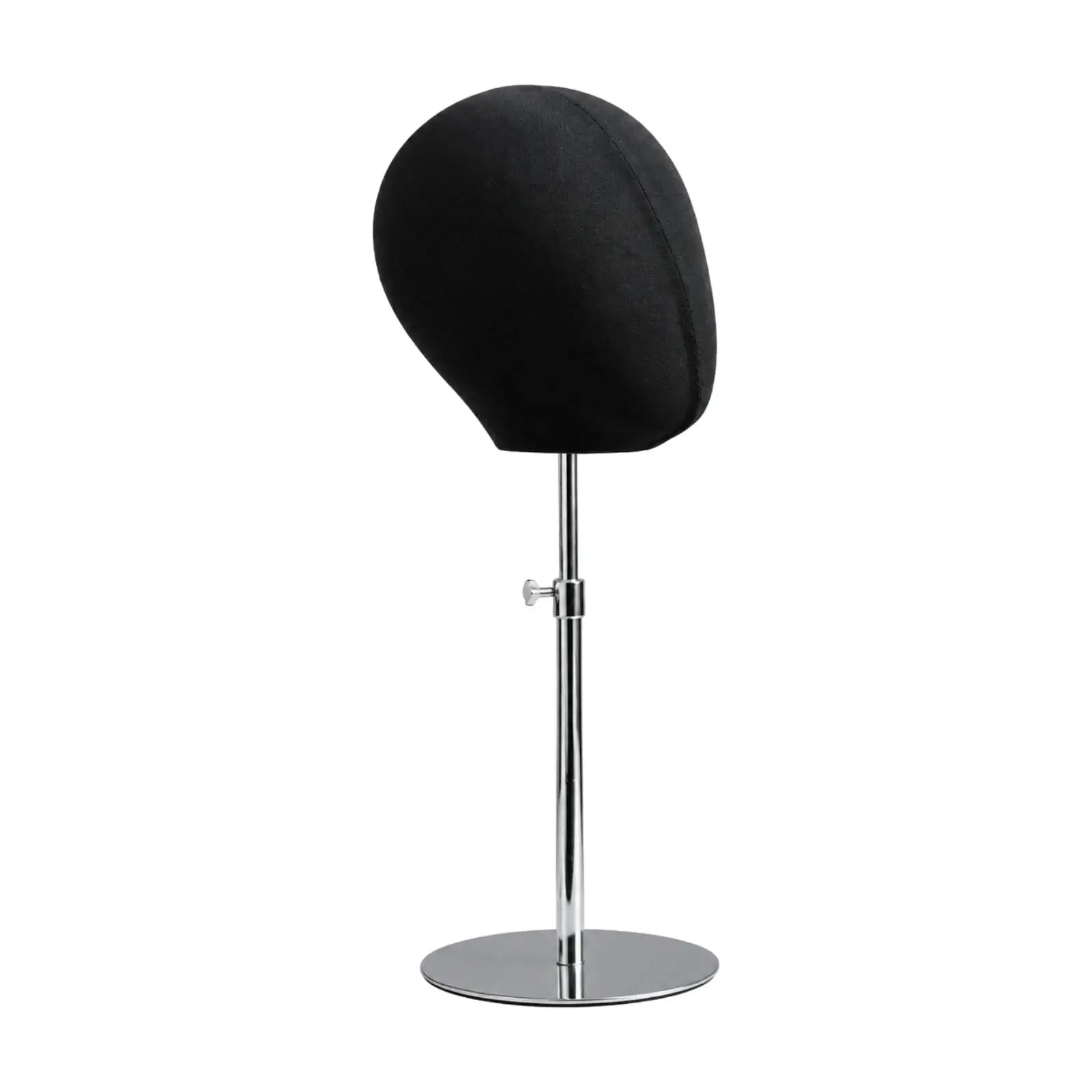 Cotton Covered Mannequin Head Display Stand Pin Friendly Height Adjustable for Hat Scarf Boutique Window