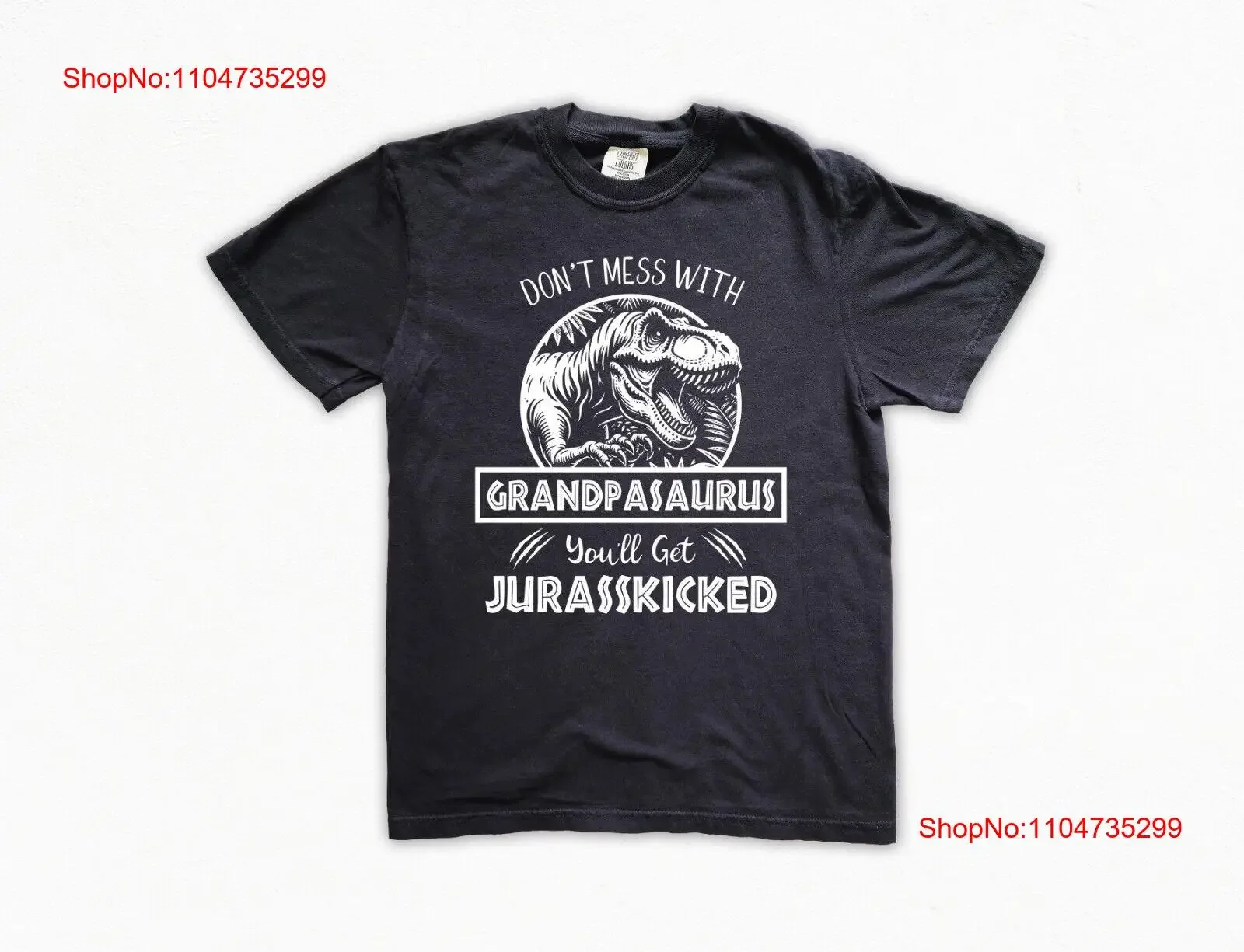 

Jurassic Grandpasaurus Grandpa T Shirt Men's DTG vintage Washed homme Breathable Stretched streetwear Comfortable