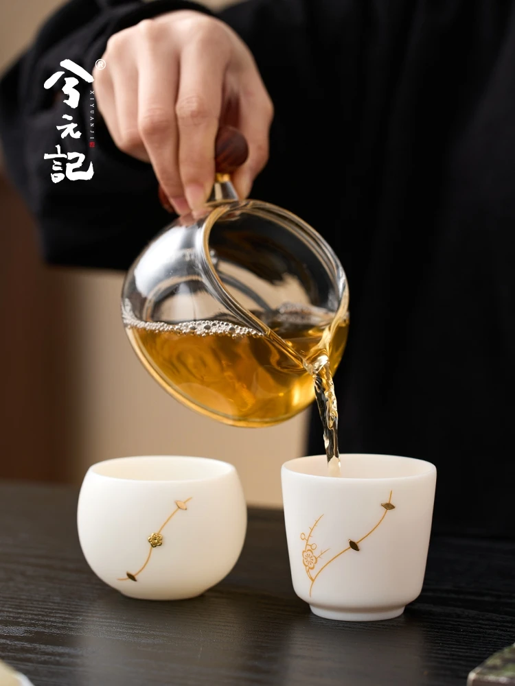 Nail Plain Burning Porcelain Cup Tea Couple Cups Personal Dedicated High-End Savoring Gift Box