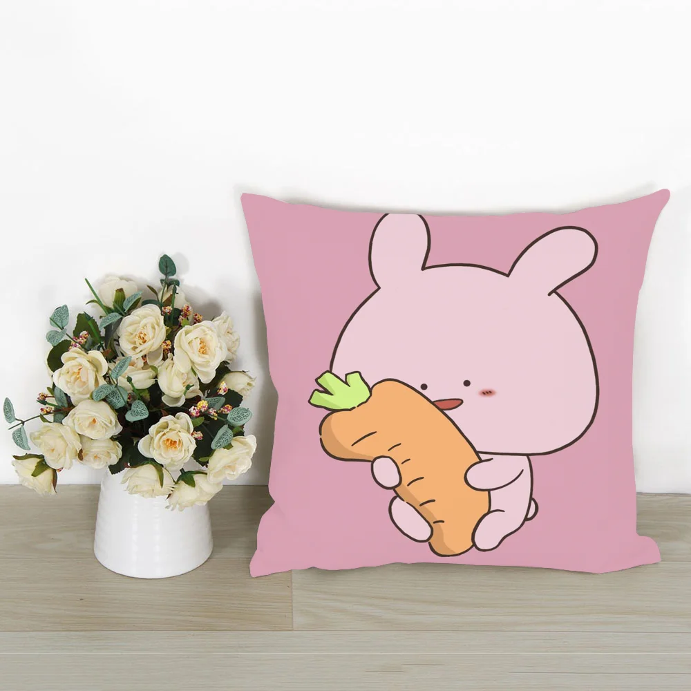 

Asamimichaan Asleep Cute Asamimi Pillow Case Plush Fabric Soft Pillowcase Double Sided Print Cushion Cover Household Gifts