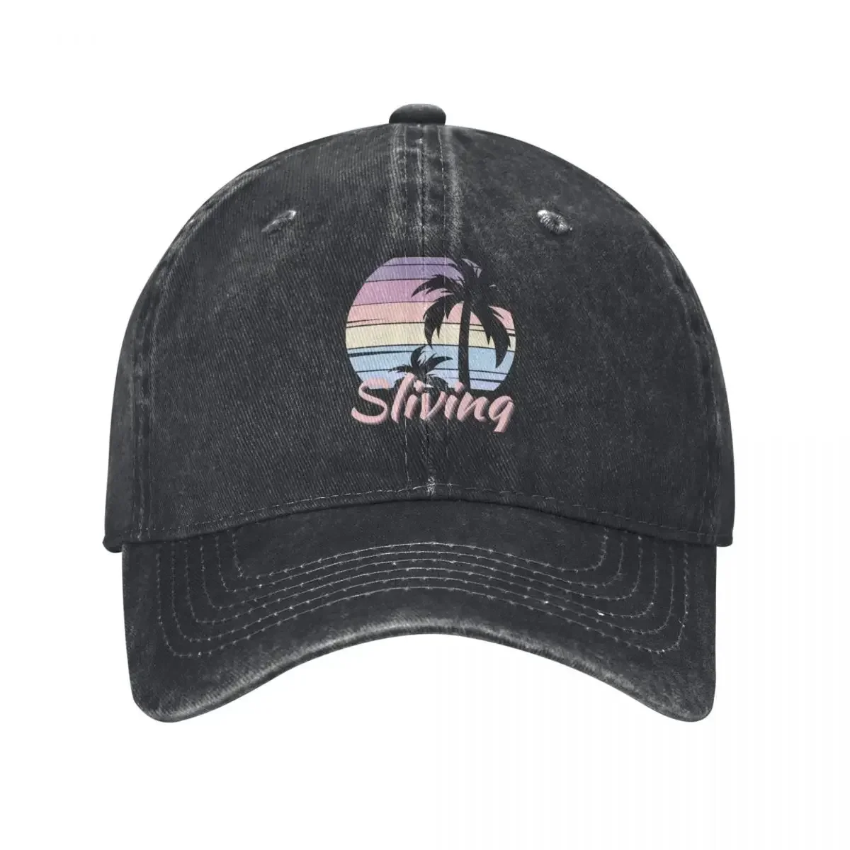 Vintage Tropical Sunset, Sliving, Living My Best Life, Sunset Chaser Baseball Cap New In The Hat Luxury Woman Men's