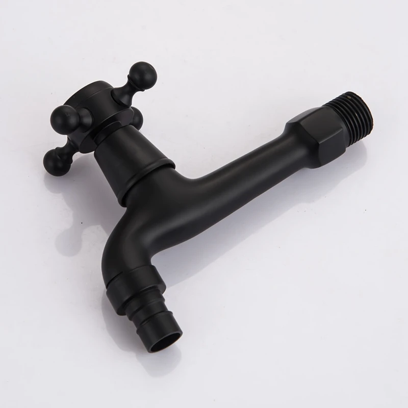 

ABHI-смеситель для сада, черный латунный кран, настенное крепление, угловой смеситель для стиральной машины, смеситель для ванны, туалета, швабра для бассейна, кран для бассейна