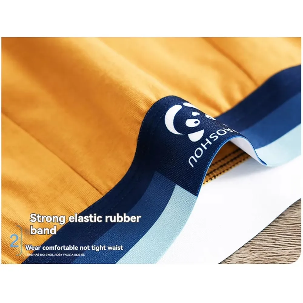 1/3 PCS/Pack 7A Antibacterial Big U Mesh Breathable Crotch Men's Panties 100% Cotton Trendy Underpants High Elastic Waist Boxers image 5