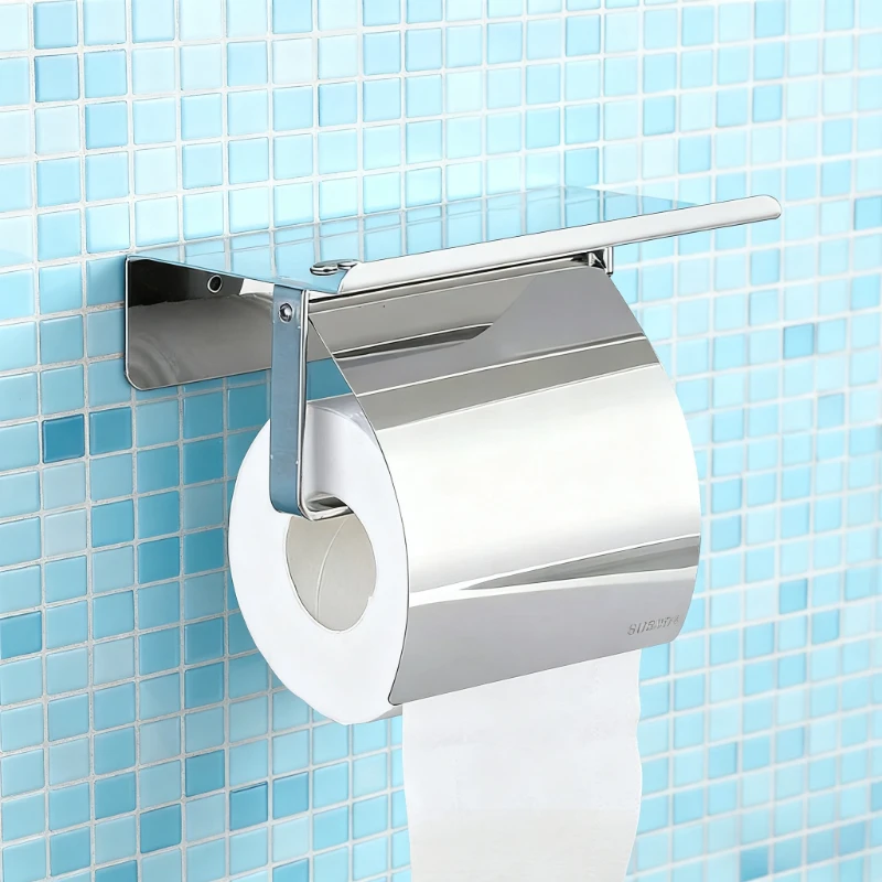 

Полка для ванной комнаты, аксессуары для туалета, держатель для бумажных полотенец, держатель для туалетной бумаги из нержавеющей стали, кухонный настенный держатель для рулона туалетной бумаги