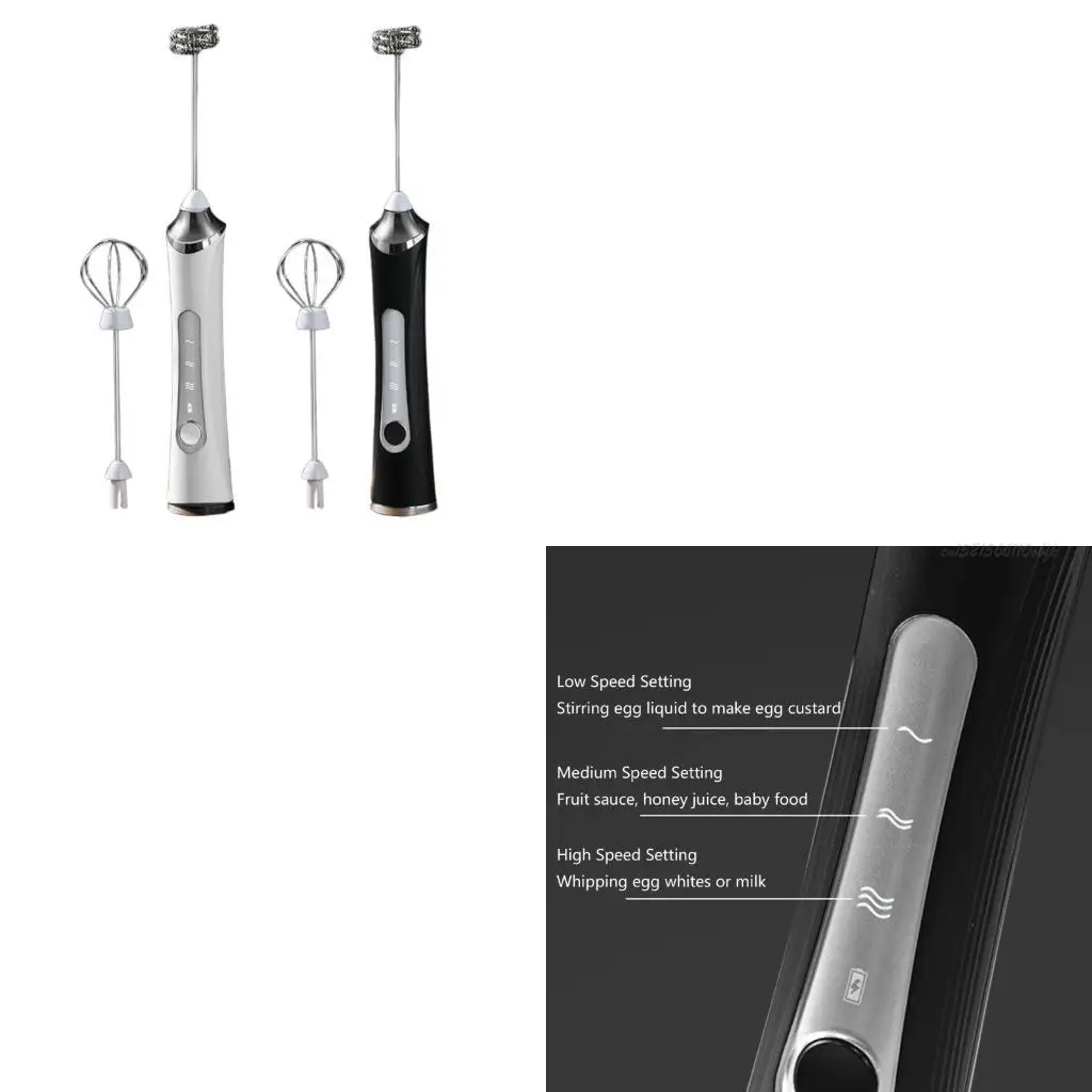 27RB 전기 우유 거품기 충전식 우유 거품 제조기 인체공학적 휴대용 거품기