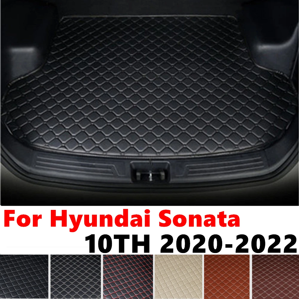 

Коврик для багажника автомобиля для Hyundai Sonata 10, 2022, 2021, 2020, задний коврик для груза, аксессуары для интерьера, поднос для багажника, коврик для багажа