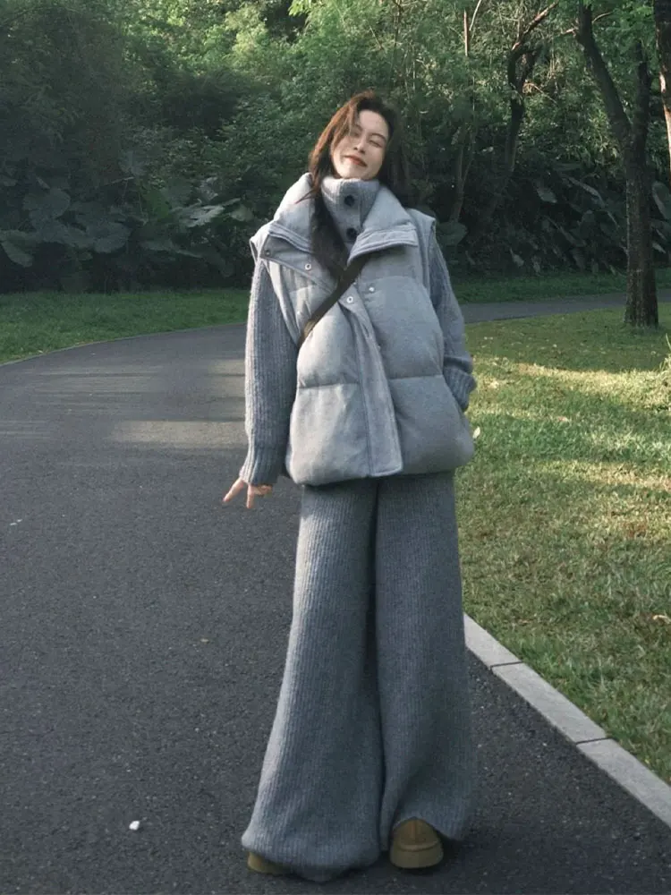 

Корейский утепленный женский жилет из хлопка с отложным воротником, для многослойного ношения, с подплечниками, хлопковая одежда