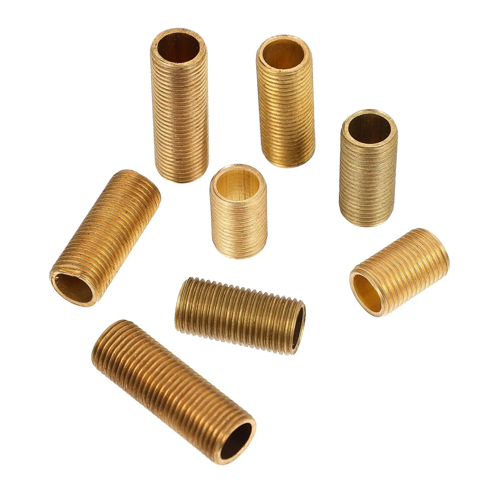 

8 Pcs Brass Hollow Pipes 15MM 25MM 20MM 30MM Thread Rods Lamp Light Socket Extension Repair Parts Hardware Accessories