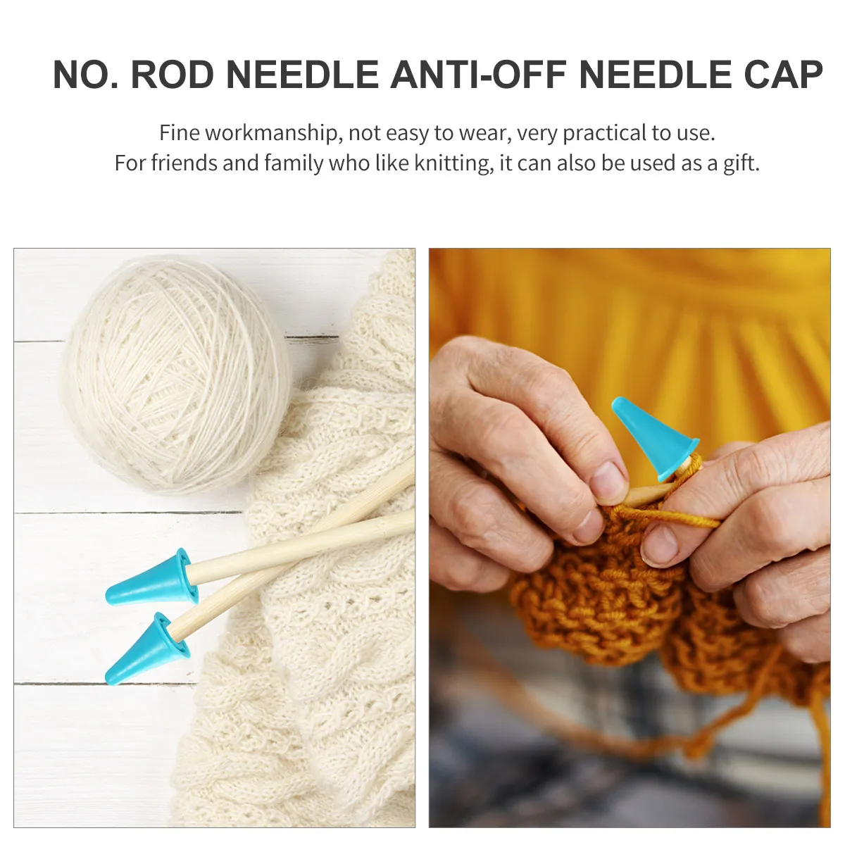 

10Pcs Silicone Knitting Needle Caps Needle Point Protectors for Knitting Crocheting Sewing DIY Handicraft Safety Tip Stoppers