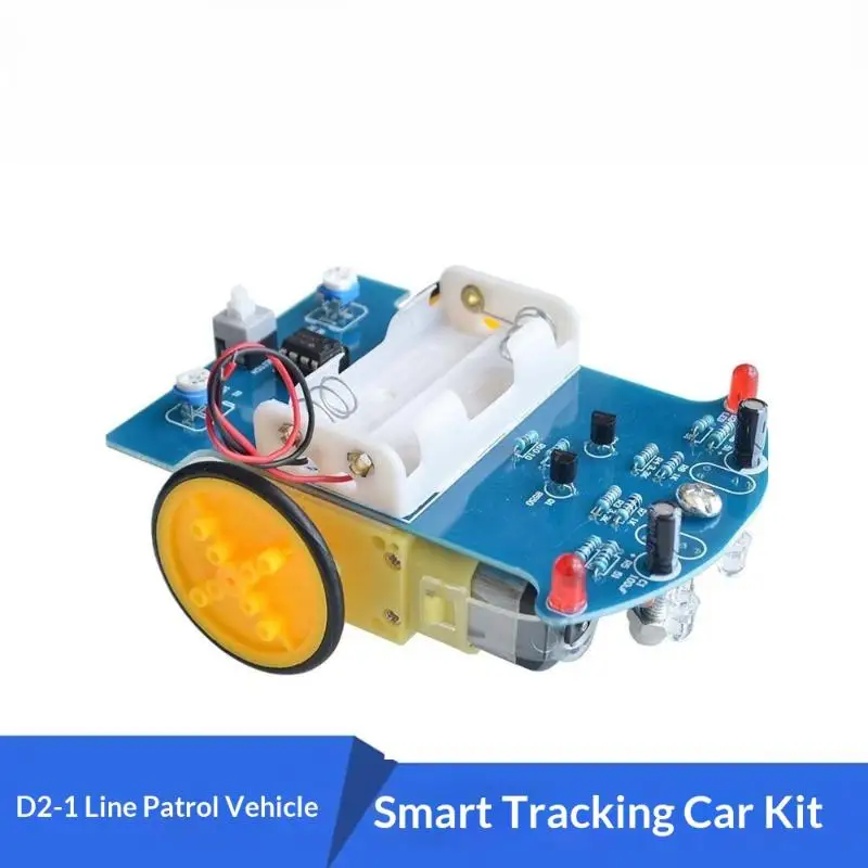 D2-1 Intelligent Line Tracking Robot Car Kit Black White Line Recognition DIY for College Engineering Course Projects