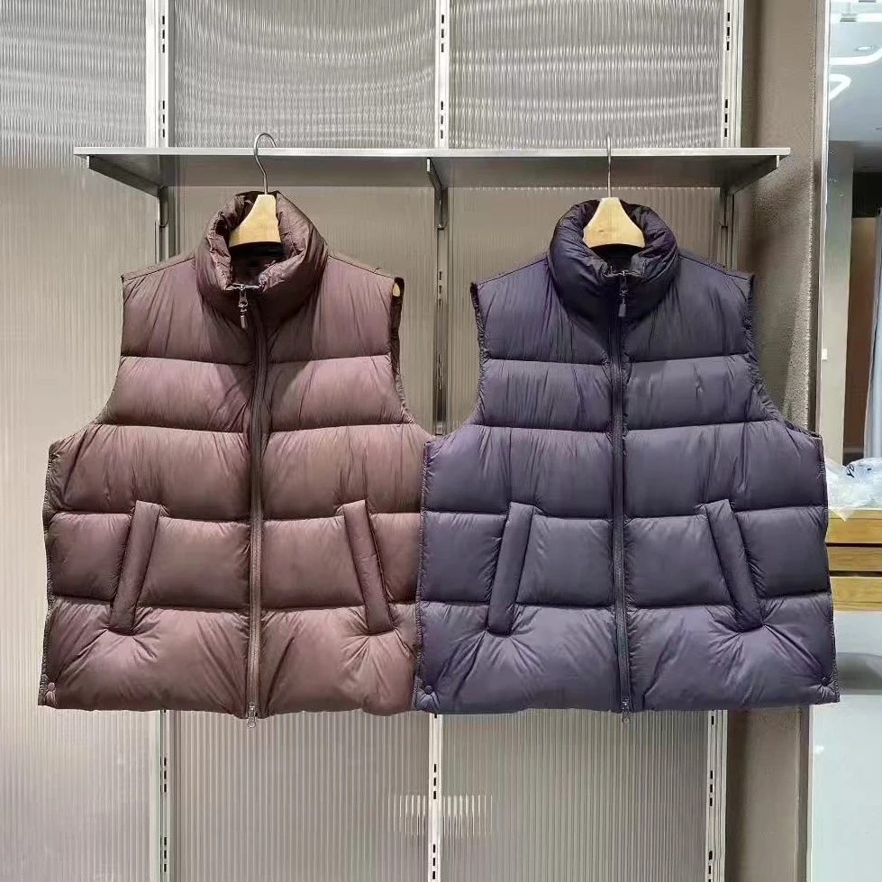 

Warmth Lightweight down Vest Zipper Stand Collar Women's Outerwear South Oil High End Faion New Arrival Winter 2025