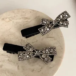 New Rhinestone Bow Hair Clips 6 cm Hair Pin Curl Clips No Bending Hair Clips for Hair Styling Make-Up Girls Hair Styling DIY