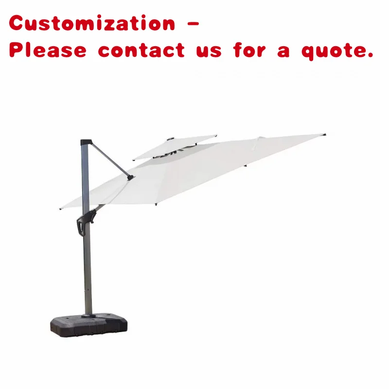 custom.Hot Sale Modern Outdoor Shade Large Roman Cantilever LED Patio Hotel Park Courtyard School Warehou